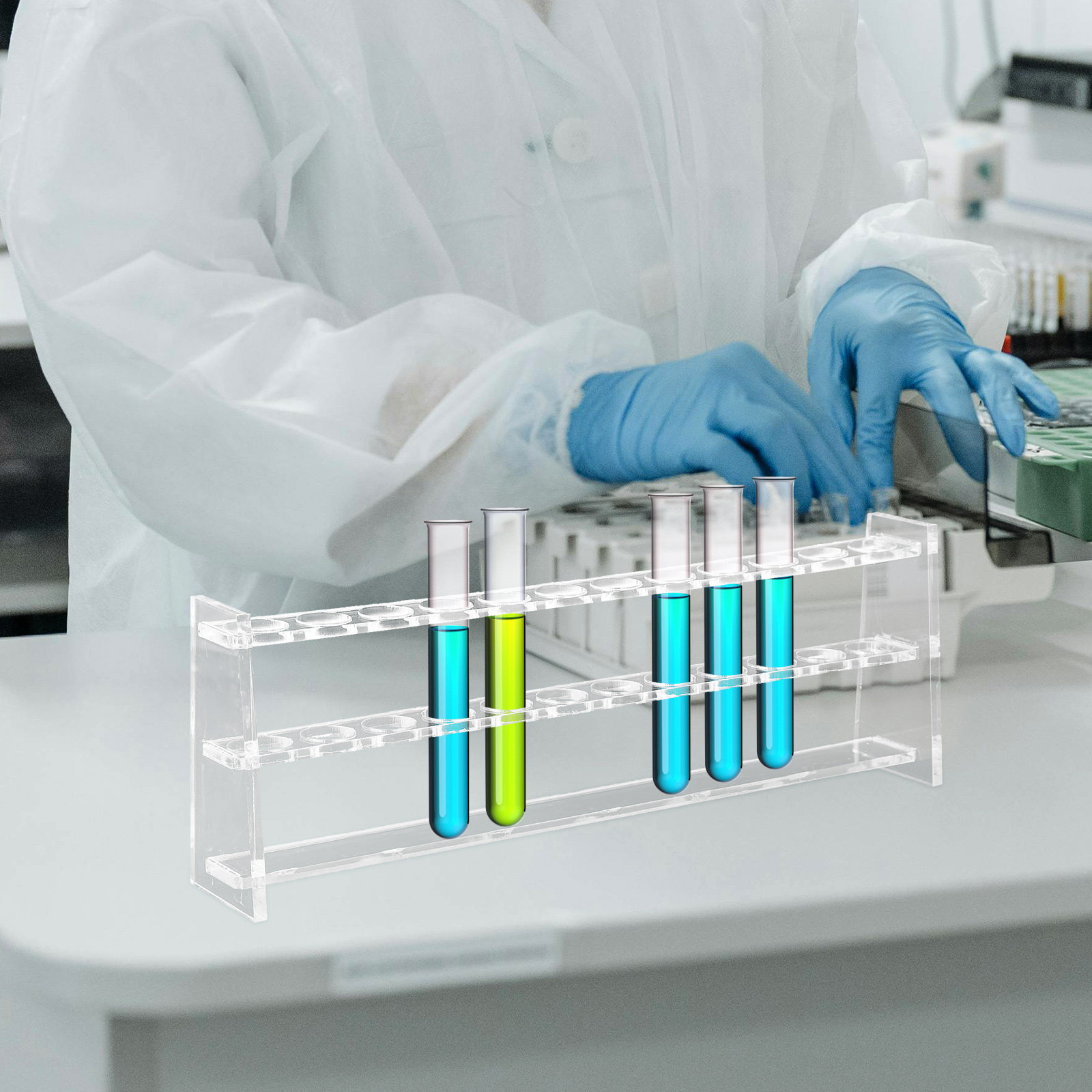 Laboratory Centrifuge - 12 Holes Test Tube Rack Acrylic
