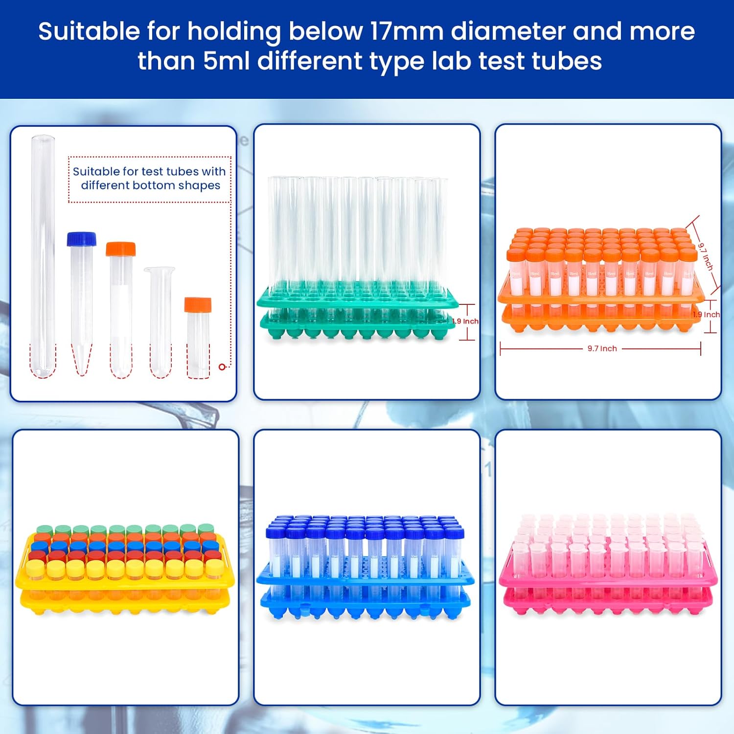 Plastic Test Tube Rack 50-Hole - Laboratory Centrifuge 评论和价格